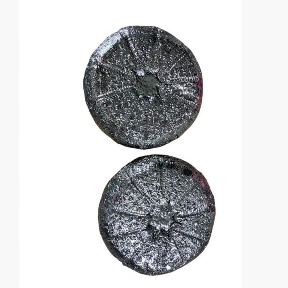 Williams Sonoma Sea Urchin Tiny Taper Holders One Pair Silvery New in Box (NIB) - Picture 5 of 6